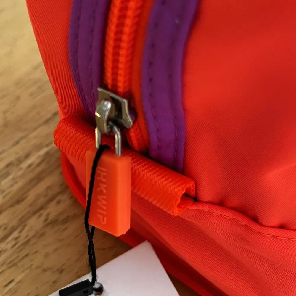 Foldable Toiletry Bag Bright Orange Travel Cosmetic Bag New -NWT